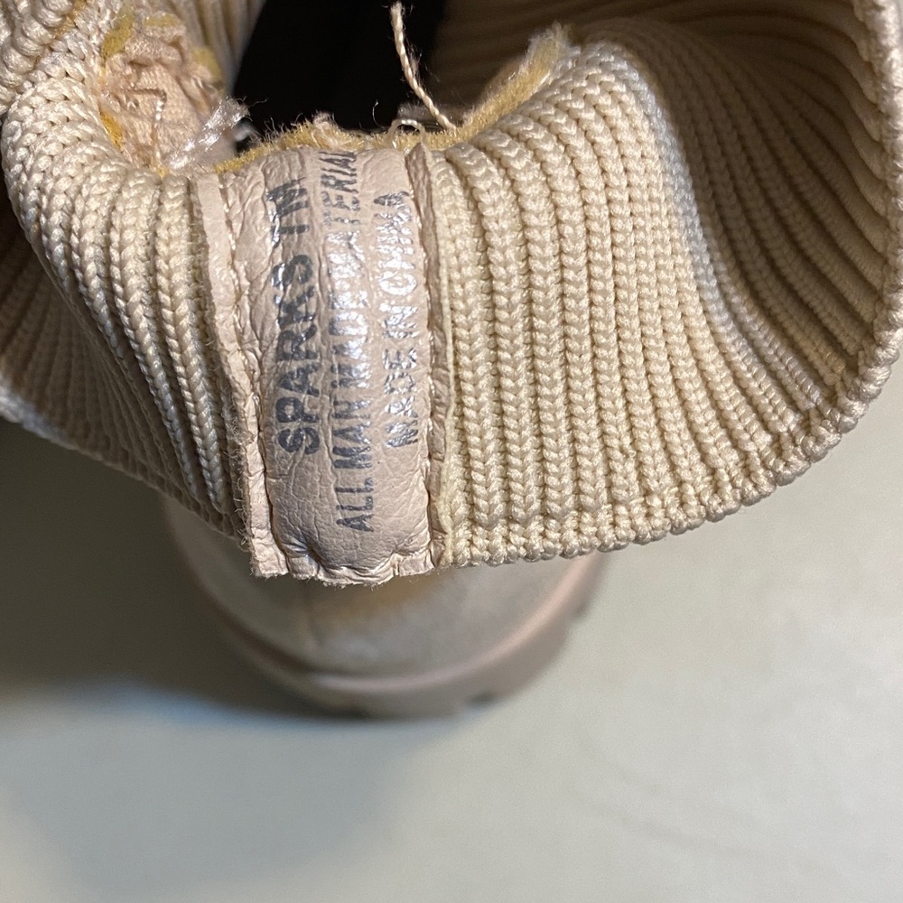 Chunky Chelsea Ankle Boot in Light Cream Suede - Picture 5 of 5